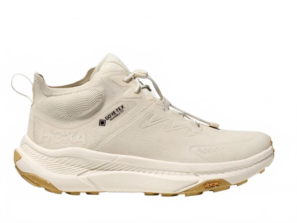 NEW HOKA women's transport chukka gtx shoes in oat milk/alabaster